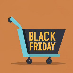 Black Friday - Black Friday Shopping Cart Illustration Transparent PNG