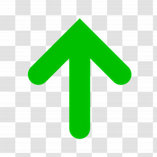 Green Arrow - Green Upward Arrow Symbol Transparent PNG