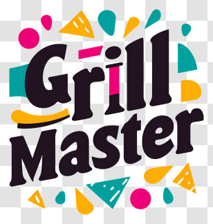 Grill Master - Grill Master Bold Typography Badge Transparent PNG
