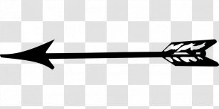 Arrow Clip Art - Black And White Transparent PNG
