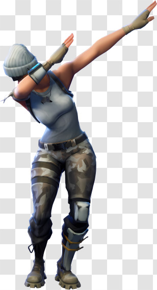 One Legged Stance - Dabbing Character In Action Transparent PNG