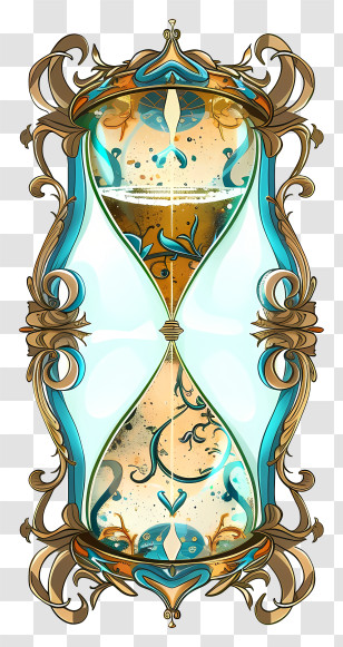 Hourglass - Decorative Ornate Hourglass Transparent PNG