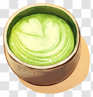Matcha Milk Tea - Green Matcha Tea In A Cup Transparent PNG