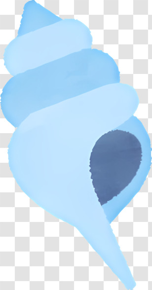 Seashell - Light Blue Spiral Seashell Illustration Transparent PNG
