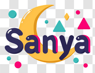 Sanya - Sanya Moon Logo With Colorful Shapes Transparent PNG