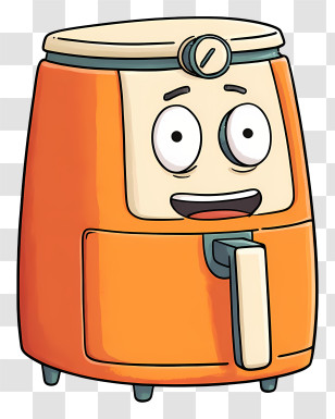 Air Fryer - Cartoon Air Fryer With A Face Transparent PNG
