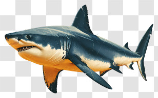 Shark - Realistic Illustration Of A Shark In Its Marine Habitat Transparent PNG