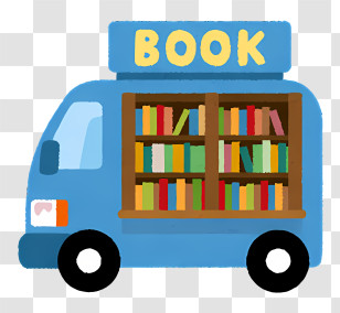 Car Book - Mobile Book Truck Transparent PNG
