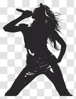 Taylor Swift Silhouette - Silhouette Of A Singer Transparent PNG