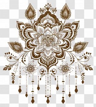 Mehndi Design - Intricate Henna Pattern Design Transparent PNG