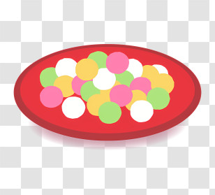 Food Elements - Colorful Sweet Balls On Plate Transparent PNG