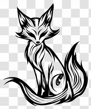 Fox Tattoo - Fox Tattoo Design Transparent PNG
