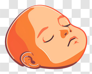 Infant Baby - Cute Sleeping Baby Face Transparent PNG