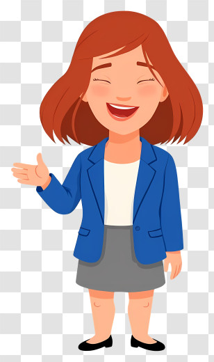 Woman Laughing - Smiling Woman With Red Hair Pointing Transparent PNG