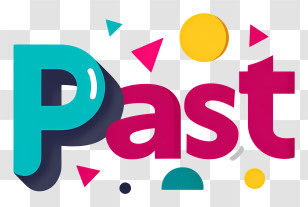 Past - Colorful 'Past' Word Art Transparent PNG