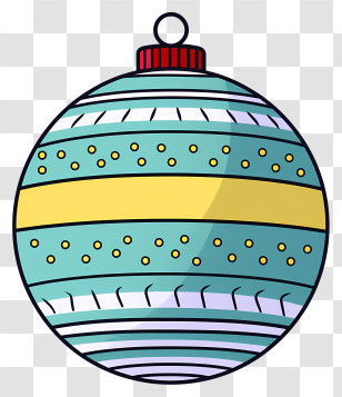 Christmas Ornament - Striped Christmas Ornament Transparent PNG