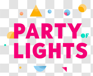 Party Of Lights - Party Of Lights Colorful Text Transparent PNG