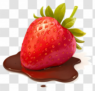 Chocolate Covered Strawberry - Chocolate Dipped Strawberry Transparent PNG