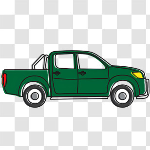 Car - Green Pickup Truck Illustration Transparent PNG
