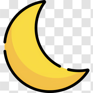 Crescent - Yellow Crescent Moon Clipart Transparent PNG