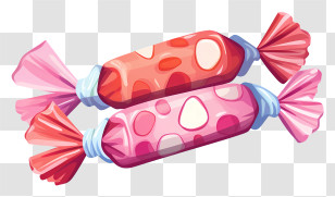 Lollipops - Wrapped Colorful Candies Transparent PNG