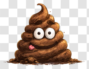 Pile Of Poo Emoji - Funny Cartoon Poop With Eyes Transparent PNG