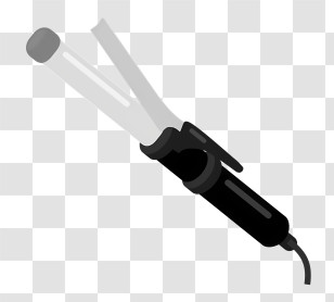Fashion - Black Curling Iron Transparent PNG