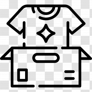 Clothes Box - T-shirt With Star In A Box Transparent PNG