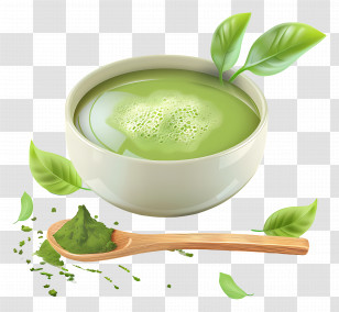 Matcha Green Tea - Refreshing Green Matcha Tea In Bowl Transparent PNG