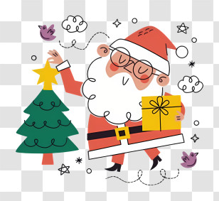 Cartoon Character - Santa Claus Illustration For Christmas Joy Transparent PNG