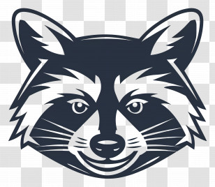 Simple Design - Raccoon Face Illustration Transparent PNG
