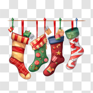 Christmas Stockings
 - Christmas Stockings Filled With Holiday Gifts Transparent PNG