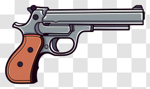 Pistol - Classic Revolver Gun Transparent PNG