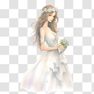 Wedding Dress
 - Elegant Bride Wearing A White Dress Transparent PNG