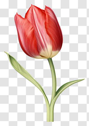 Red Tulip - Red Tulip Flower Illustration Transparent PNG