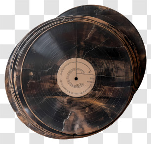 Vinyl Record - Vintage Style Vinyl Records Stack Transparent PNG