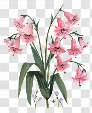 Bluebells - Pink Bell Flowers Transparent PNG