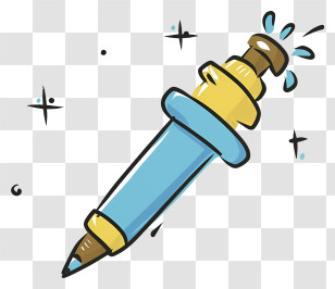 Blue Pen - Blue Pen With Ink Transparent PNG