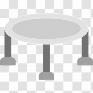 Trampoline - Gray Round Table Transparent PNG