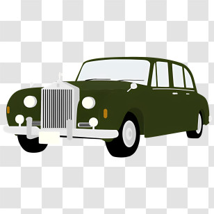 Vintage Car - Green Vintage Car Illustration Transparent PNG