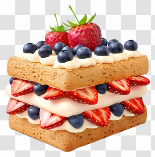 Classic Victoria Sandwich - Delicious Berry Cake Transparent PNG