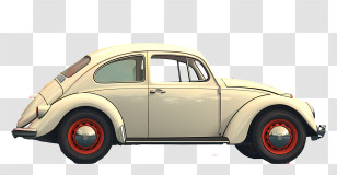 White Car - Classic Vintage Car Illustration Transparent PNG