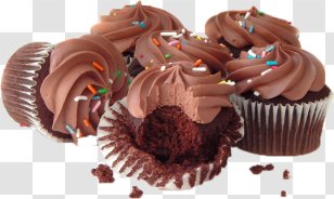 Cupcake Chocolate Cake Red Velvet Icing Cheesecake Transparent PNG