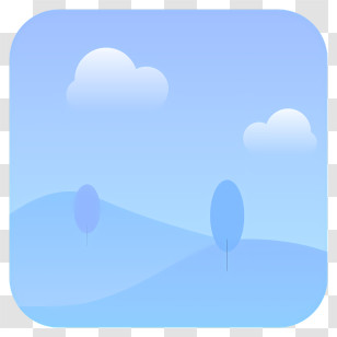 Icon - Blue Sky With Clouds In Nature Transparent PNG