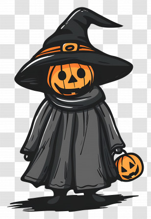 Halloween Costume - Pumpkin Witch For Halloween Transparent PNG
