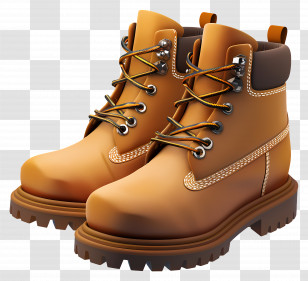 Work Boots - Durable Brown Boots For Outdoor Adventures Transparent PNG