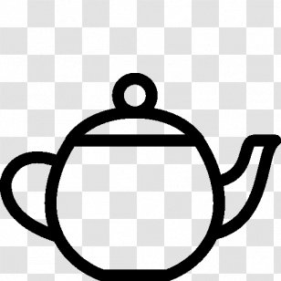 Teapot - Black And White - Kitchen Utensil Transparent PNG