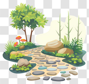 Pebble Path - Beautiful Garden Path Transparent PNG