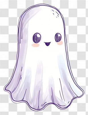 Halloween Ghost - Cute Ghost Cartoon For Halloween Transparent PNG