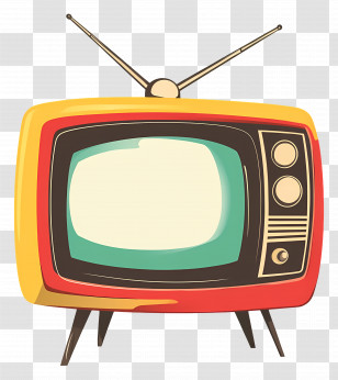 Retro Tv - Retro TV Illustration Transparent PNG